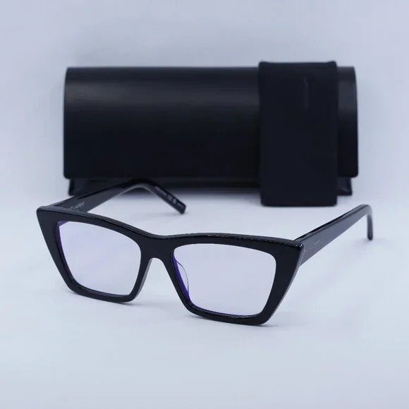 Saint Laurent SL276 MICA 025 Cat Eye Sunglasses - Black/Clear - Picture 1 of 12